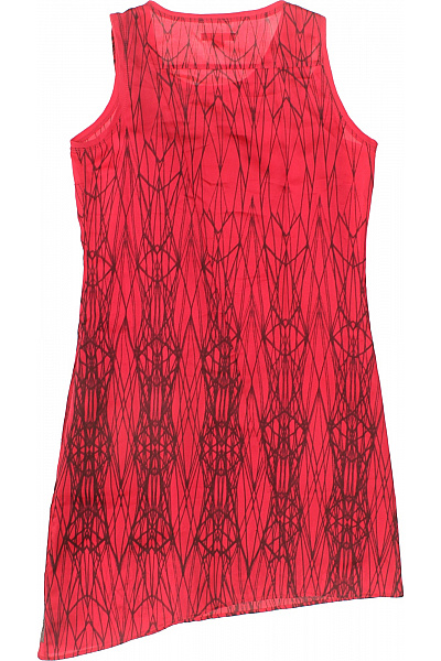 Donna Karan dámské šaty bez rukávů červené asymetrické volnočasové Vel. 4 | Donna Karan | obrázek 3