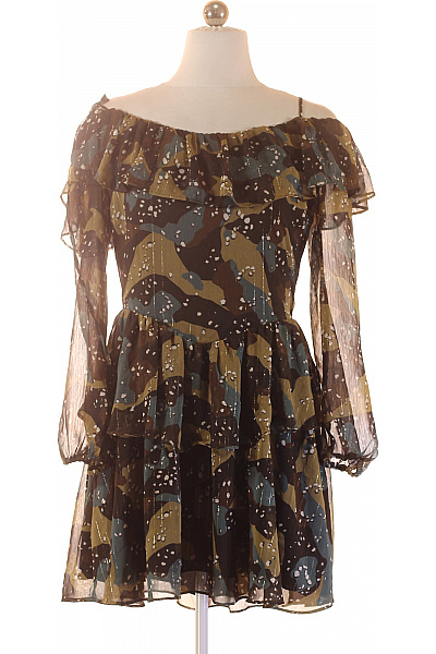 Guess dámské šaty s dlouhým rukávem boho třpytivé volné Velikost M | Guess | obrázek 2