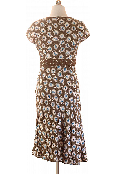 BODEN Hnědé květované šaty s krátkým rukávem a zavinovacím střihem Vel. 10 | BODEN | obrázek 3
