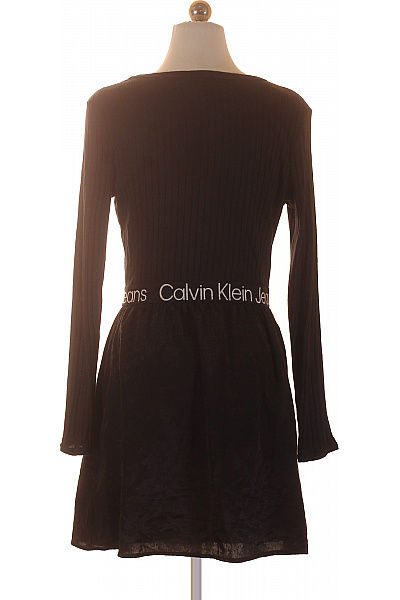 Calvin Klein Dámské černé šaty s dlouhým rukávem a logem Calvin Klein Jeans Vel. S | Calvin Klein | obrázek 2