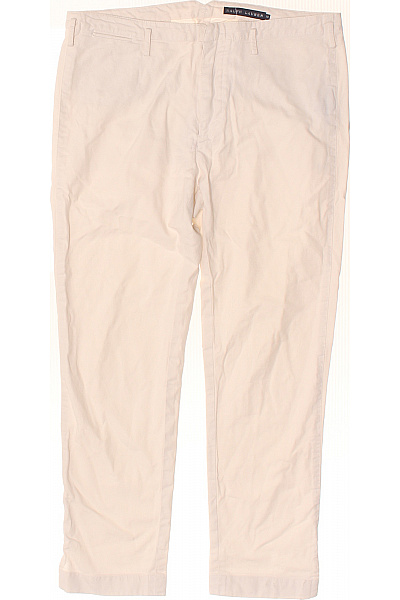 Ralph Lauren Dámské Bavlněné Volnočasové Kalhoty Béžové Rovné Vel. 10