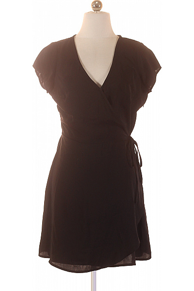 Hollister černé Zavinovací šaty Mini Volnočasové S Páskem Velikost M