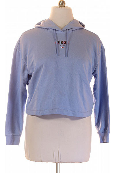 TOMMY HILFIGER Dámská Mikina S Kapucí A Dlouhým Rukávem Crop Streetwear Vel. L