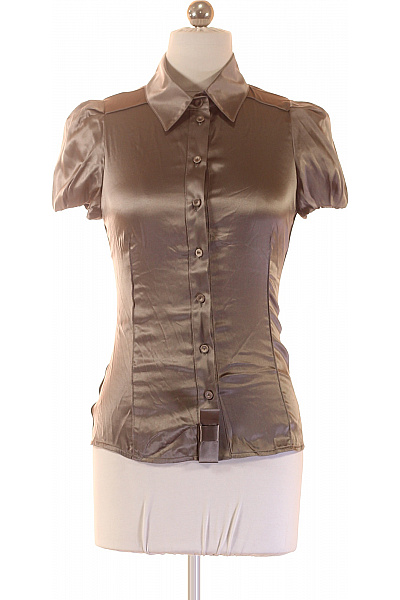 PATRIZIA  PEPE Hedvábné dámské košile s krátkým rukávem elegantní lesklá vypasovaná Velikost 40 | PATRIZIA  PEPE | obrázek 2