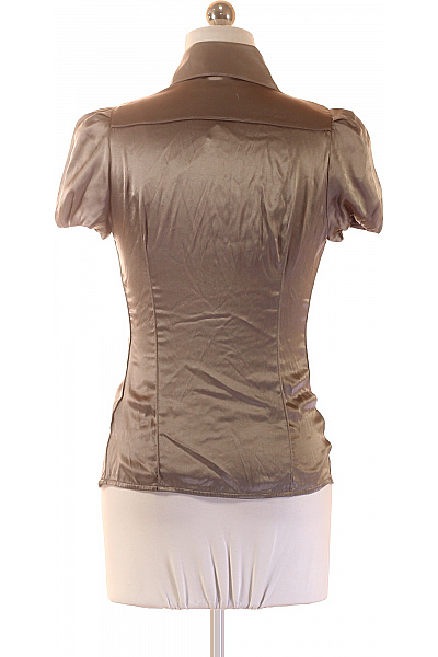 PATRIZIA  PEPE Hedvábné dámské košile s krátkým rukávem elegantní lesklá vypasovaná Velikost 40 | PATRIZIA  PEPE | obrázek 3