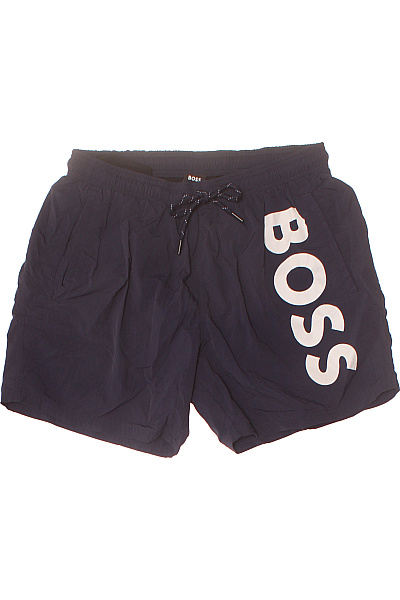 Hugo Boss pánské tmavě modré plavecké kraťasy s potiskem Velikost L | Hugo Boss | obrázek 2