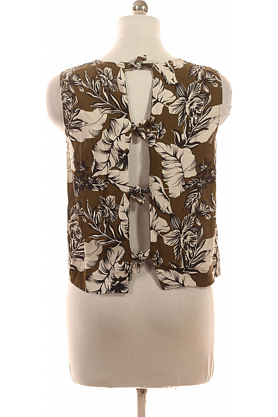 River Island Dámská halenka bez rukávů s květinovým potiskem khaki Vel. 40 | River Island | obrázek 3