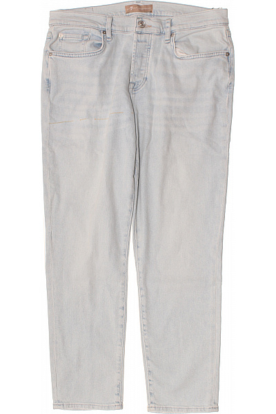 7 For All Mankind Dámské Bavlněné Džíny Seprané Rovné Klasické Vel. 29