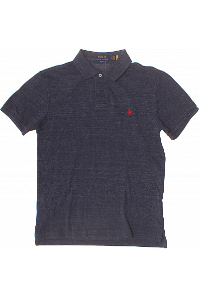 Ralph Lauren Pánské Polo Tričko S Krátkým Rukávem Modré Bavlněné Velikost M