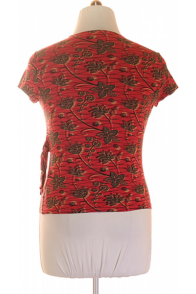 Next Dámská červená zavinovací halenka s krátkým rukávem a květinovým potiskem Velikost EU 46 | Next | obrázek 3