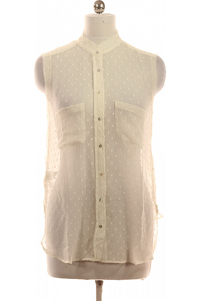 MANGO Dámská Průhledná Košile Bez Rukávů Puntíkovaná Letní Velikost M