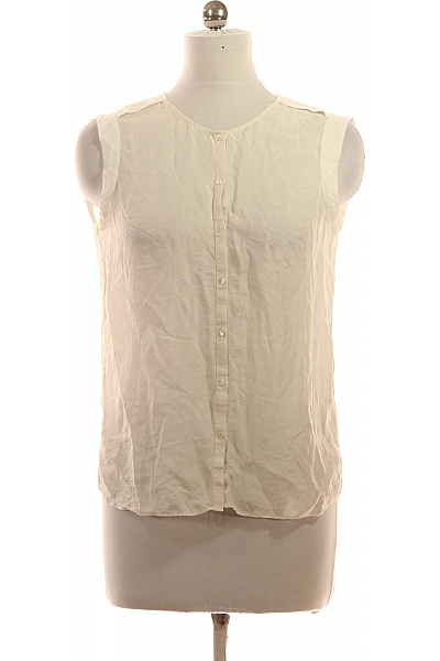 Massimo Dutti Dámská Bílá Košile Bez Rukávů Ležérní Letní Vel. 40
