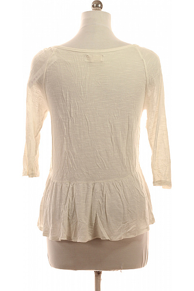 Hollister Bílá háčkovaná tuniková halenka s dlouhým rukávem a výstřihem do V Velikost M | Hollister | obrázek 2