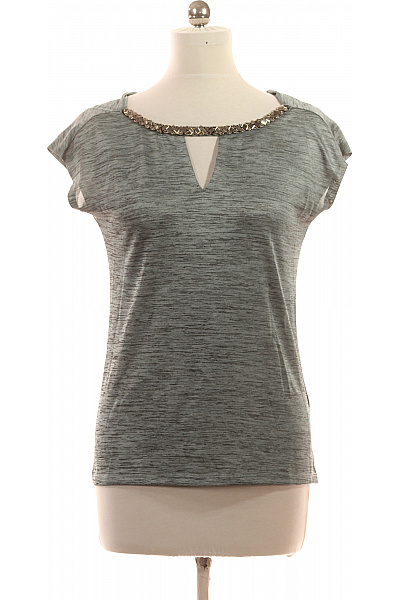 Next Dámská halenka bez rukávů s kamínky a výstřihem do V šedá Velikost EU M | Next | obrázek 2