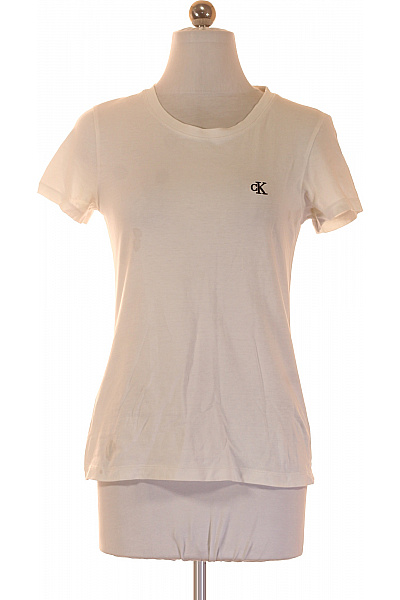 Calvin Klein Dámské Tričko S Krátkým Rukávem Jednobarevné Basic Vel. XXS
