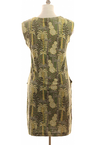 White Stuff Zelené letní šaty s krátkým rukávem a potiskem palem Vel. 42 | White Stuff | obrázek 3