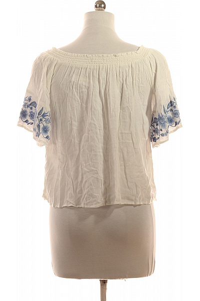 Hollister Bílá halenka s krátkým rukávem a květinovým potiskem Velikost EU M | Hollister | obrázek 3