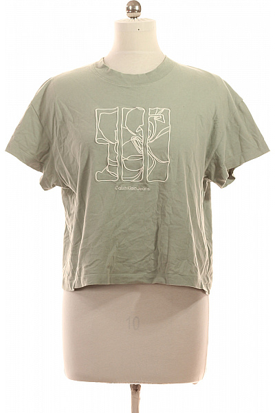 Calvin Klein dámské tričko krátký rukáv s potiskem crop top bavlněné Vel. l | Calvin Klein | obrázek 2