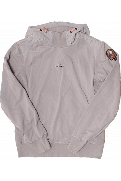 Parajumpers Pánská Mikina S Kapucí šedá Bavlněná Streetwear Velikost M