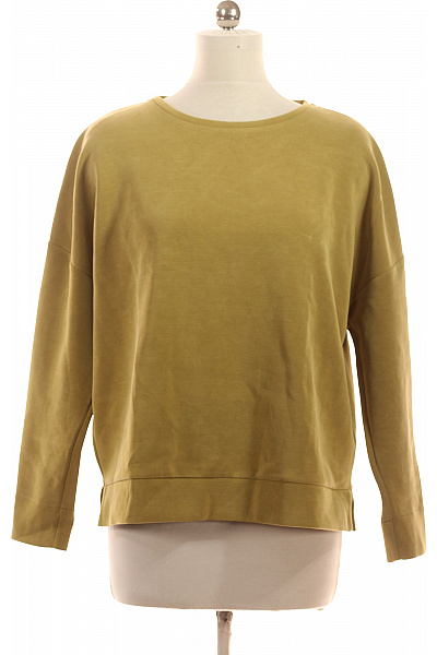 BRAX Dámská Mikina Khaki S Dlouhým Rukávem Crewneck Jednobarevná Vel. 42