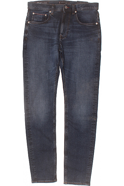 TOMMY HILFIGER Pánské Džíny Strečové Rovné Modré Vel. 30/32