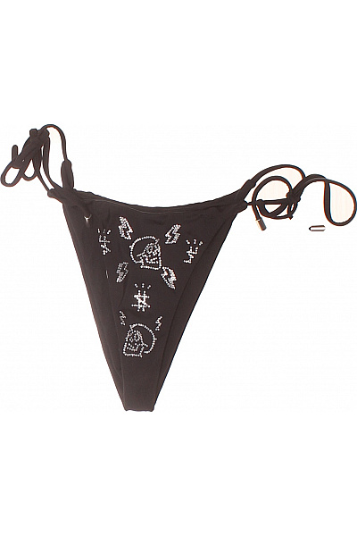 PLEIN SPORT černé Bikiny S Kamínky A Lebkami Na Zavazování Vel. S