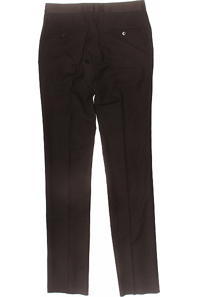 LANVIN PARIS Pánské oblekové kalhoty černé rovné elegantní polyesterové Vel. 46 | LANVIN PARIS | obrázek 3