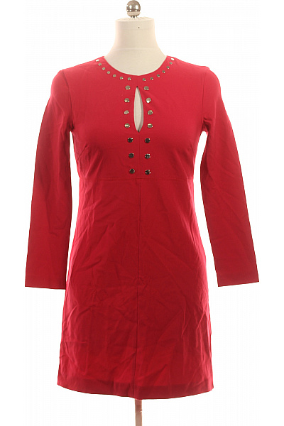 pinko dámské šaty červené s dlouhým rukávem elegantní koktejlové Vel. 38 | pinko | obrázek 2