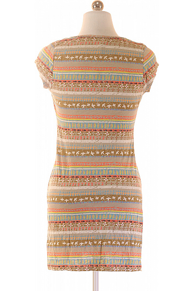 Dámské šaty krátký rukáv barevné volnočasové boho letní tričkové Velikost 10 | Unimoda | obrázek 3