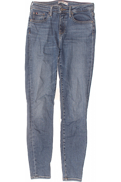 TOMMY HILFIGER Dámské Džíny Skinny Modré Strečové S Vysokým Pasem Velikost XS