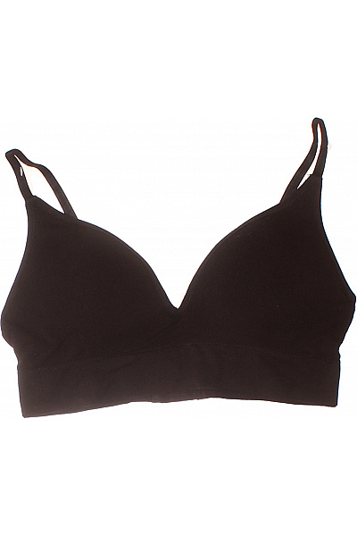 černá hladká trojúhelníková braletová podprsenka bez zapínání Velikost S | Unimoda | obrázek 2