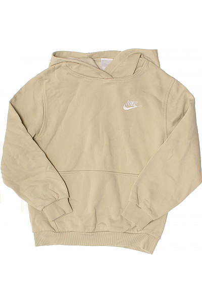 Nike Dívčí khaki mikina s kapucí a logem Velikost 137/147 | Nike | obrázek 2