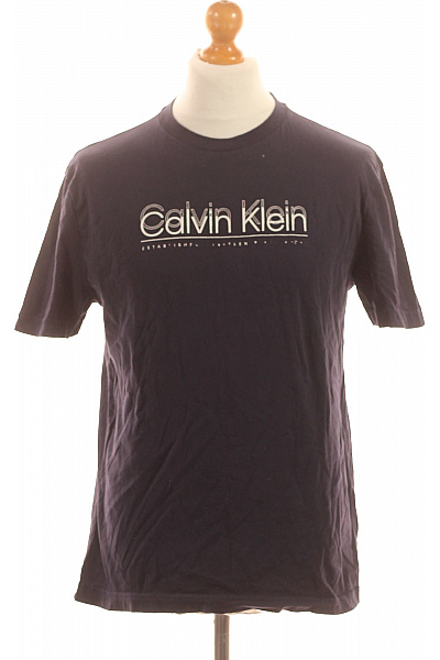 Calvin Klein Pánské Tričko S Krátkým Rukávem A Potiskem Basic Vel. L