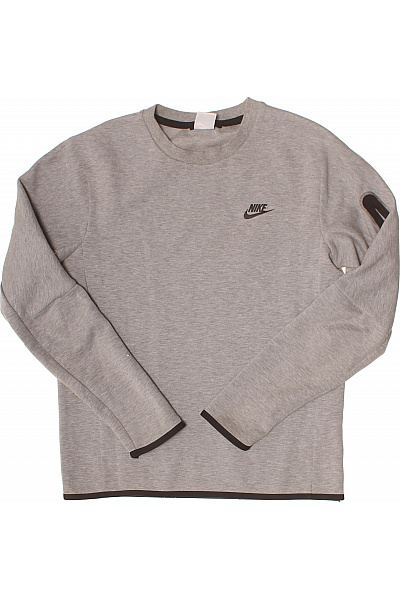 Nike Pánská Mikina šedá S Dlouhým Rukávem Crewneck Streetwear Velikost S