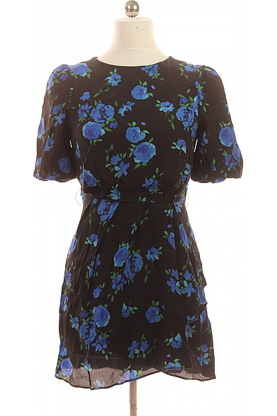 Bershka šaty krátký rukáv květované modré Vel. m | Bershka | obrázek 2