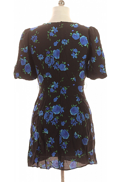 Bershka šaty krátký rukáv květované modré Vel. m | Bershka | obrázek 3