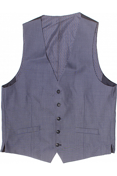 Pánské šedé polyesterové oblekové sako, vesta a kalhoty Vel. 42 | Unimoda | obrázek 4