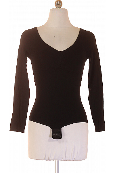Magic Body Fashion Dámské černé Body S Dlouhým Rukávem Velikost S