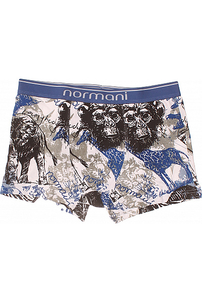 normani pánské bavlněné boxerky s potiskem opic a lvů Velikost L | normani | obrázek 2