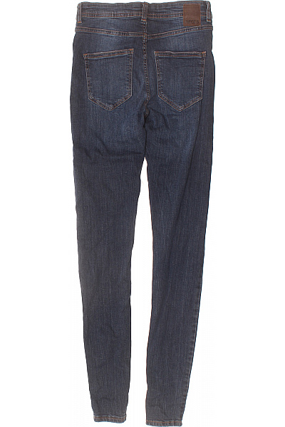 PIECES Dámské džíny skinny strečové s dírami modré Velikost EU S | PIECES | obrázek 2
