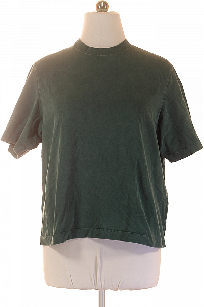 Abercrombie&Fitch Dámské tričko krátký rukáv zelené jednobarevné basic crop top Vel. L | Abercrombie&Fitch | obrázek 2