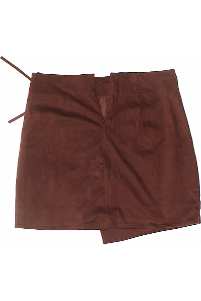 hnědá zavinovací mini sukně s mašlí Vel. 38 | Unimoda | obrázek 2