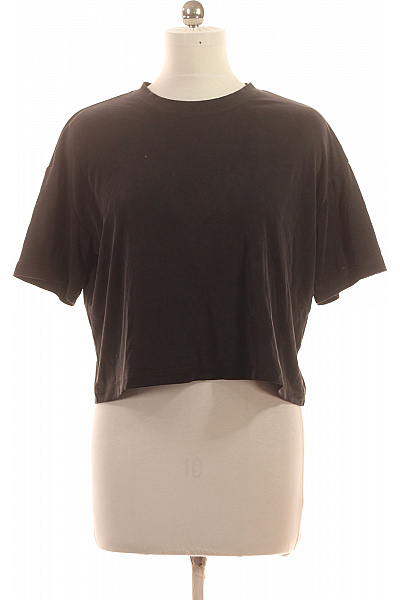 MSCH Copenhagen Dámské Tričko S Krátkým Rukávem černé Crop Top Basic Vel. S/M