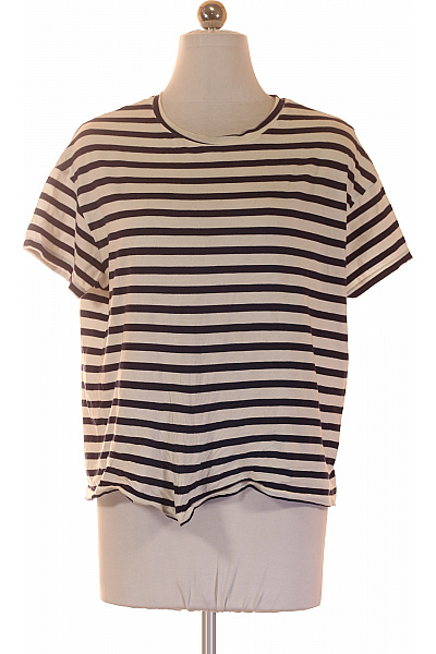 PULL&BEAR Dámské tričko s krátkým rukávem pruhované basic Vel. 26 | PULL&BEAR | obrázek 2