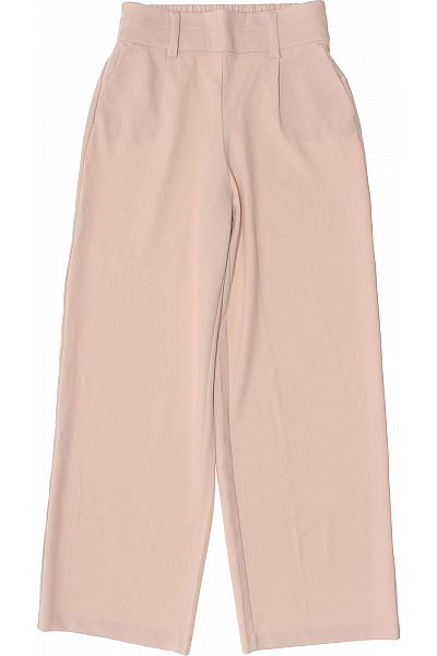 ONLY Růžové široké Elegantní Volnočasové Kalhoty S Vysokým Pasem Velikost EU 36/32