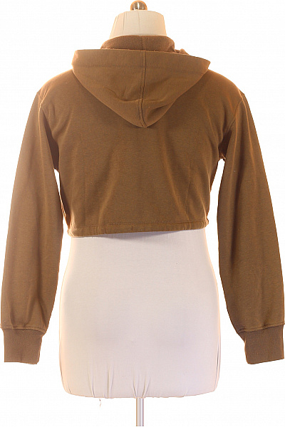 studioselect dámská hnědá mikina s kapucí crop na zip streetwear Velikost EU L | studioselect | obrázek 2