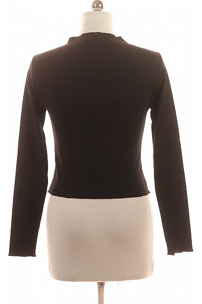 ONLY Dámské tričko s dlouhým rukávem černé basic crop top Velikost M | ONLY | obrázek 2
