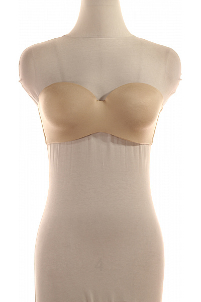 Magic Body Fashion Dámská Hladká Bezešvá Podprsenka Bez Ramínek Béžová Vel. 75B