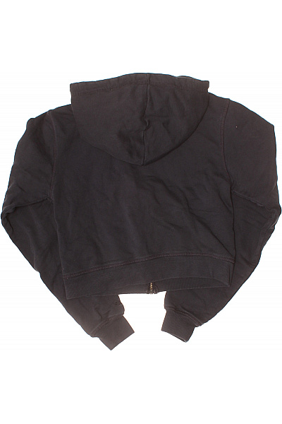dámská černá mikina s kapucí na zip crop Velikost S | Unimoda | obrázek 2