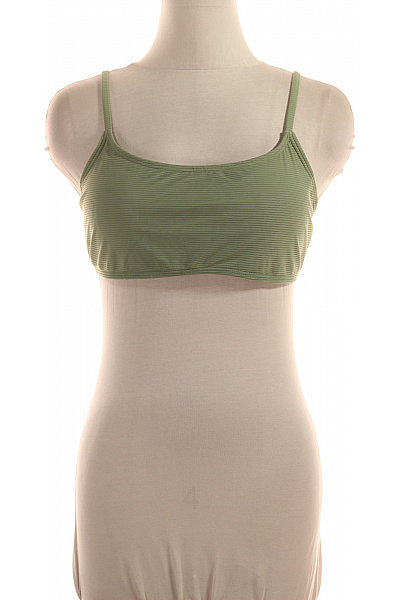 PROTEST Zelený Pruhovaný Crop Top Podprsenkový Top Velikost EU XXL